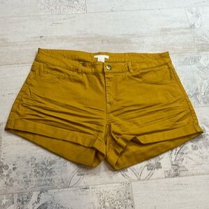 H&M Gold Yellow Jean Shorts Size 12
